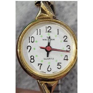 Waltham‎ Women's Gold Tone Stretch Band Quartz Analog Watch WR556 Elegant